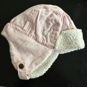 H&M L.O.G.G. Pink Sherpa Baby Snow Hat Sz 4-6mon